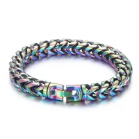 Hip Hop Punk Couleur Unie Acier Au Titane Plaqué Or 18K Hommes Bracelets sku image 3