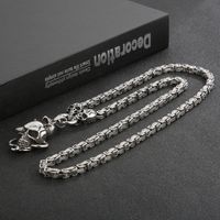 Hip-hop Punk Snake Skull Stainless Steel Titanium Steel Chain Men's Pendant Necklace Long Necklace main image 2