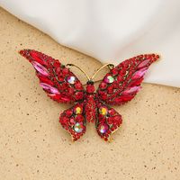 Retro Butterfly Imitation Pearl Alloy Rhinestone Women's Brooches sku image 49