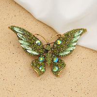 Retro Butterfly Imitation Pearl Alloy Rhinestone Women's Brooches sku image 47