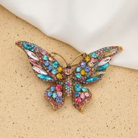 Retro Butterfly Imitation Pearl Alloy Rhinestone Women's Brooches sku image 50