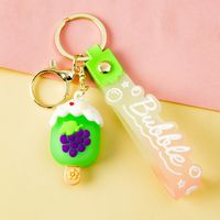 Korean Style Animal Fruit Pvc Unisex Bag Pendant Keychain sku image 9