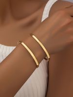 Simple Style Geometric Alloy Plating Gold Plated Women's Bangle main image 4