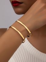 Simple Style Geometric Alloy Plating Gold Plated Women's Bangle main image 5