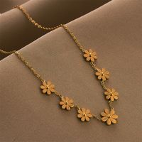 Einfacher Stil Blume Titan Stahl Halskette 1 Stück sku image 2