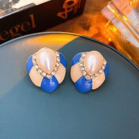 Vintage Style Heart Shape Alloy Plating Artificial Rhinestones Women's Earrings 1 Pair sku image 77