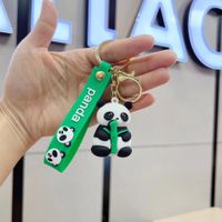 Cute Panda Pvc Metal Unisex Bag Pendant Keychain 1 Piece sku image 7