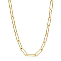 Simple Basic Chain Stainless Steel 18k Stacking With Plain Chain Paper Clip Chain sku image 8