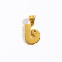 201 Stainless Steel 304 Stainless Steel Titanium Steel Gold Plated Simple Style Classic Style Plating Inlay Letter Zircon Necklace Pendant sku image 13