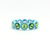 1 Piece Fashion Round Enamel Stoving Varnish Inlay Artificial Gemstones Women's Bracelets sku image 9