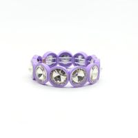 1 Piece Fashion Round Enamel Stoving Varnish Inlay Artificial Gemstones Women's Bracelets sku image 14
