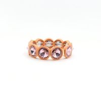 1 Piece Fashion Round Enamel Stoving Varnish Inlay Artificial Gemstones Women's Bracelets sku image 13