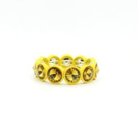 1 Piece Fashion Round Enamel Stoving Varnish Inlay Artificial Gemstones Women's Bracelets sku image 12