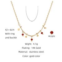 Casual Vintage Style Round Titanium Steel Plating 14k Gold Plated Pendant Necklace main image 7