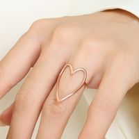 Retro Peach Heart Hollow Ring sku image 7