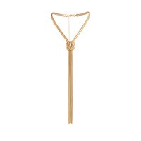 Sexy Streetwear Knot Metal Copper Tassel Women's Long Necklace Necklace main image 4