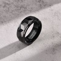 Simple Style Classic Style Solid Color Tungsten Steel Plating Men's Rings sku image 1