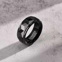 Simple Style Classic Style Solid Color Tungsten Steel Plating Men's Rings sku image 2