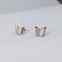 1 Pair Cute Heart Shape Plating Titanium Steel Ear Studs sku image 3