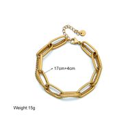 Simple Style Commute Solid Color 304 Stainless Steel 18K Gold Plated Bracelets In Bulk main image 3