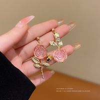 Fairy Style Elegant Flower Alloy Women's Drop Earrings main image 3