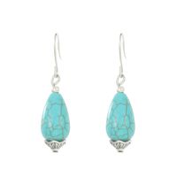 Vintage Style Geometric Alloy Metal Brass Plating Inlay Artificial Pearls Turquoise Zircon 18k Gold Plated Gold Plated Silver Plated Women's Drop Earrings sku image 23