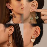 Vintage Style Geometric Alloy Metal Brass Plating Inlay Artificial Pearls Turquoise Zircon 18k Gold Plated Gold Plated Silver Plated Women's Drop Earrings main image 7