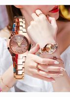 Elegant Solid Color Single Folding Buckle Quartz Women's Watches main image 2