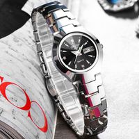 Elegant Solid Color Single Folding Buckle Quartz Women's Watches sku image 4