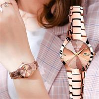Elegant Solid Color Single Folding Buckle Quartz Women's Watches main image 1