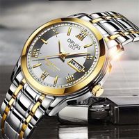 Business Color Block Solid Color Double Side Snaps Quartz Men's Watches sku image 10