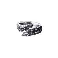 Retro Wings Copper Plating Silver Plated Men's Rings sku image 1