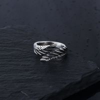 Retro Wings Copper Plating Silver Plated Men's Rings main image 1