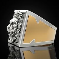 Retro Lion Alloy Plating Gold Plated Men's Rings main image 4