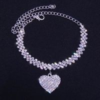 Wholesale Jewelry Sexy Heart Shape Alloy Rhinestones Anklet main image 6