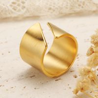 Simple Style Geometric Titanium Steel Plating 18k Gold Plated Open Ring main image 1