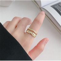Simple Style Solid Color Copper Polishing Rings sku image 2