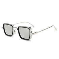 Classic Style Solid Color Ac Square Full Frame Men's Sunglasses main image 5