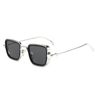 Classic Style Solid Color Ac Square Full Frame Men's Sunglasses main image 6