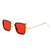 Classic Style Solid Color Ac Square Full Frame Men's Sunglasses main image 2