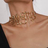 Elegant Letter Alloy Plating Women's Choker main image 1