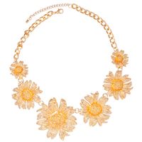 Elegant Glam Flower Alloy Wholesale Earrings Necklace sku image 3
