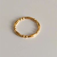 Simple Style Solid Color Stainless Steel Plating Gold Plated Rings sku image 1