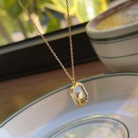 Simple Style Rabbit Titanium Steel Plating Gold Plated Pendant Necklace main image 1