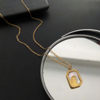 Simple Style Rabbit Titanium Steel Plating Gold Plated Pendant Necklace sku image 1