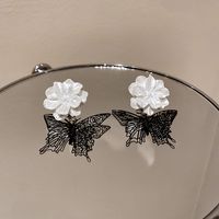 Sweet Flower Butterfly Alloy Plating Women's Drop Earrings main image 5