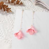 Elegant Sweet Petal Arylic Stoving Varnish Women's Drop Earrings sku image 6