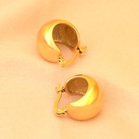 1 Paar Einfacher Stil Geometrisch Überzug Titan Stahl 18 Karat Vergoldet Ohrringe main image 3