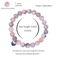 Mama Heart Shape Natural Stone Agate Crystal Peach Heart Bracelets main image 4