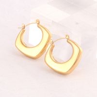 1 Pair Simple Style Geometric Plating Titanium Steel 18k Gold Plated Earrings main image 3